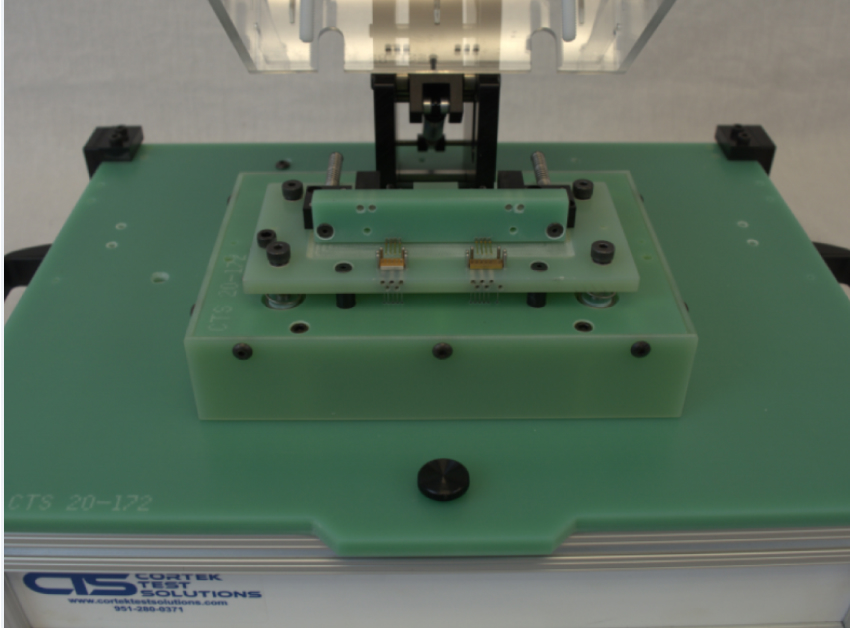 Flip-Top Medical Fixture with Coaxial Termination
