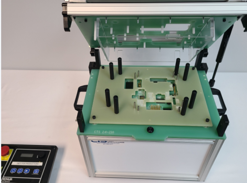 Cutout on Fixture for Assembled Controller Access