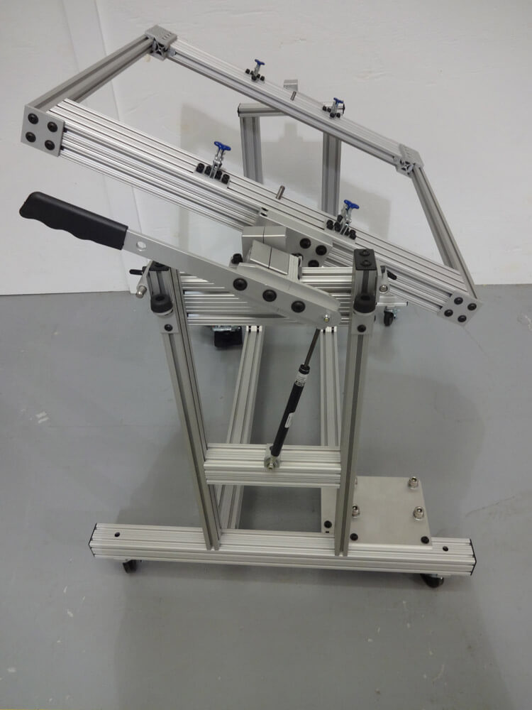 Extruded aluminum T-slot holding fixture for precision machining